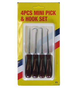 4 Piece Mini Pick and Hook Set