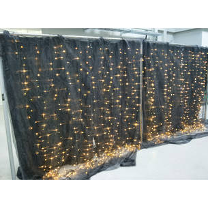 Fairy Light - Curtain Wall x2 - 5.4m - Black Warm White
