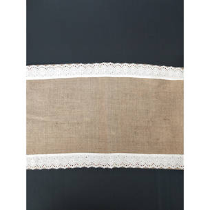 Table Runner - Hessian with Lace