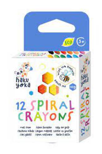12 Spiral Crayons- haku yoka