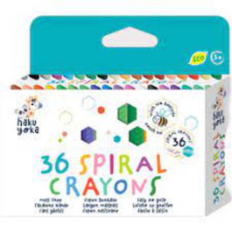  36 Colors Spiral Crayons- haku yoka