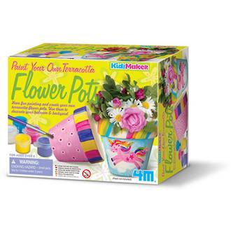 4M KidzMaker Paint Your Own Terracotta Flower Pots
