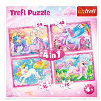  4 in 1 Unicorns and Magic     Trefl Puzzle