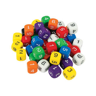 6 Sided Number Dice (1-6)