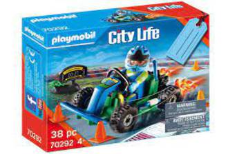 Playmobil Go Kart Racer City Life Gift Set