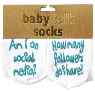 Baby Talk Socks Am I on Social Media Yet