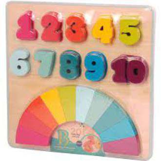 Battat Counting Rainbows Chunky Puzzle 21pcs