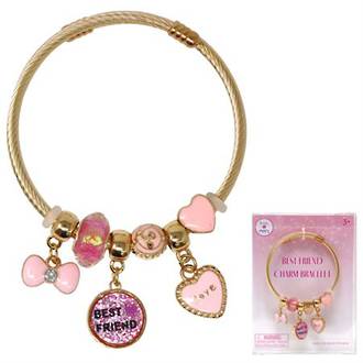 Pink Poppy Best Friend Charm Bracelet