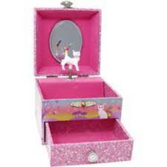  Pink Poppy Small Musical Jewellery Box-Caticorn Dreams