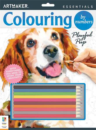 Artmaker Colouring By Numbers Playful Pup