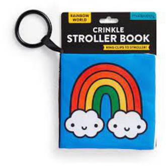 Mudpuppy Crinkle Stroller Book Rainbow World