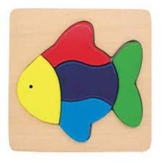 ELF Wooden Chunky Puzzle Small 5 pcs Fish