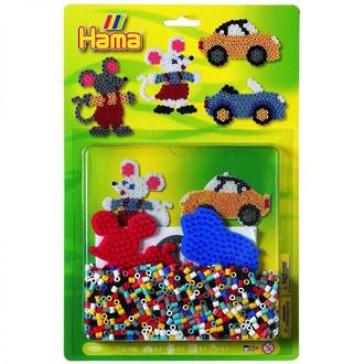 Hama Blister Kit Mouse & Car 1100 Beads H4082