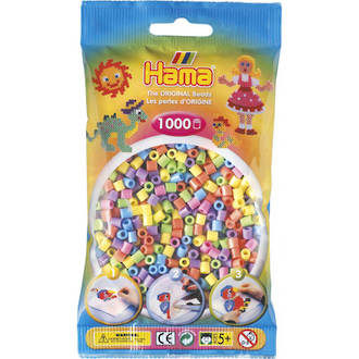 Hama Beads 1000 Pastel Mix H207-50