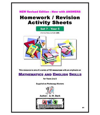 Homework Revision Actvity Sheets Year 5 Set 7