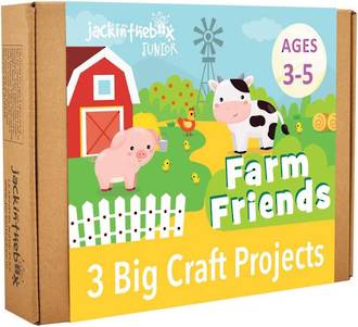 JackInTheBox Junior 3-in-1 Craft Box Farm Friends