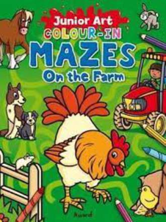 Junior Art Colour-In Mazes On the Farm
