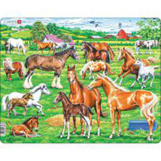 Larsen Tray Puzzle Beautiful Horses (33 pc)