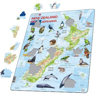 Larsen Maxi Puzzle Map of New Zealand (71pc)