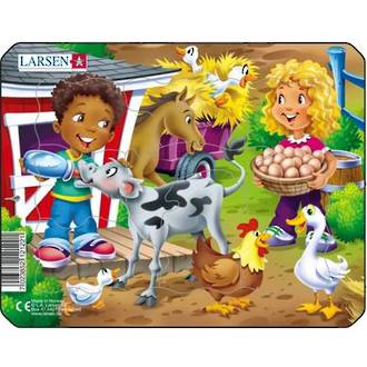 Larsen Mini Puzzle Farm Kids Chicken (8pc)