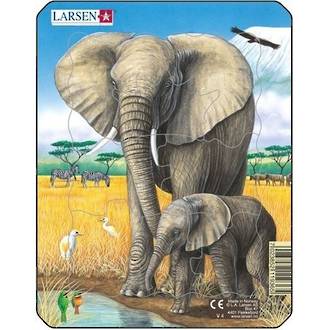 Larsen Mini Puzzle Elephant Family