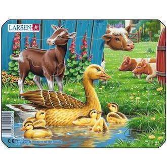 Larsen Mini Puzzle Farm Animals Duck 7pc