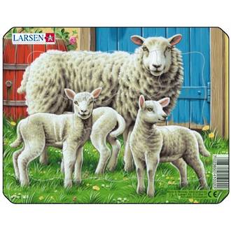 Larsen Mini Puzzle Farm Animals Sheep 7pc