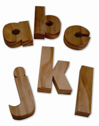 Wooden Letters Lowercase