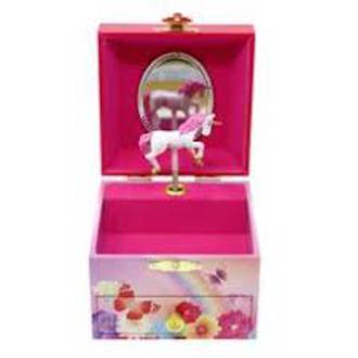 Pink Poppy Unicorn Butterfly Small Musical Jewellery Box