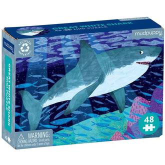 Mudpuppy Mini Puzzle Great White Shark (48pc)