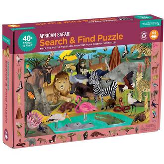 Mudpuppy Search & Find Puzzle African Safari (64pcs)