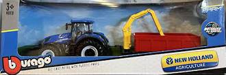  Bburago New Holland Tractor T7.315 with Trailer & Lifting Arm