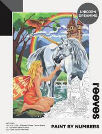 Reeves Paint By Numbers Playful Unicorn Dreaming
