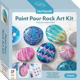 Craftmaker Paint Pour Rock Art Kit