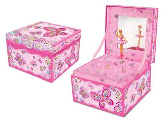 Musical Jewellery Box- Pink Butterflies