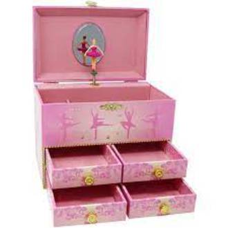 Pink Poppy Musical Jewellery Box Pirouette Ballerina