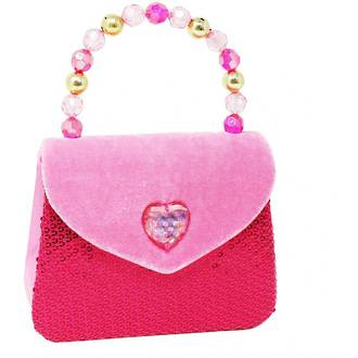 Pink Poppy Velvet Handbag Pink