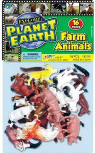 Planet Earth Farm Animals - 16 Pc