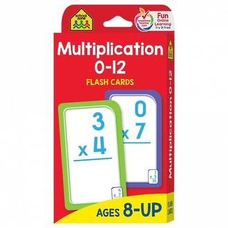 School Zone Flash Cards, Multiplication 0-12