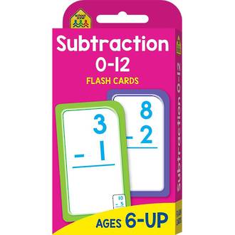 School Zone Flash Cards, Subtraction 0-12