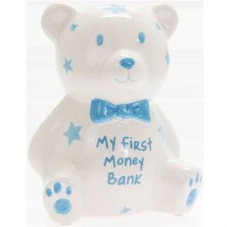 My First Teddy Money Bank Blue