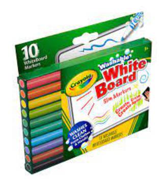Crayola Washable Dry Erase Slim Markers (10 Pack)
