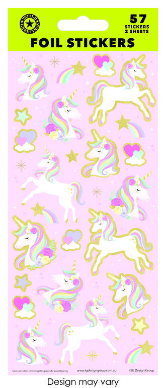 Foil Stickers Unicorns