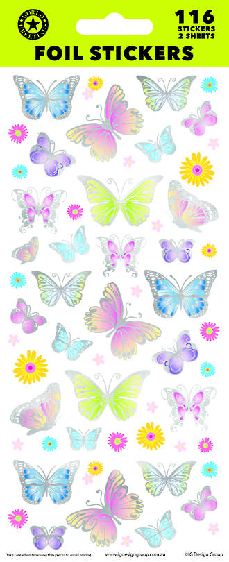Foil Stickers Butterflies