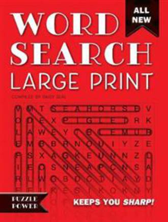 Word Search Large Print Red Cover