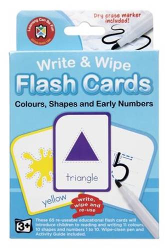 Write & Wipe Flashcards Colours, Shapes and Early Numbers
