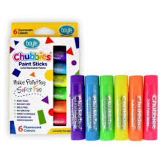 Chubbies Paint Sticks - 6 Fluroescent Colours
