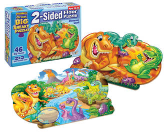 Two Sided Floor Puzzle Dinosaurs 46pc