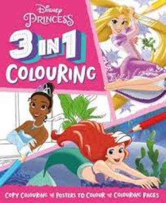Disney Princess 3 In 1 Colouring