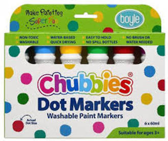 Chubbies Dot Markers- Washable Paint Markers